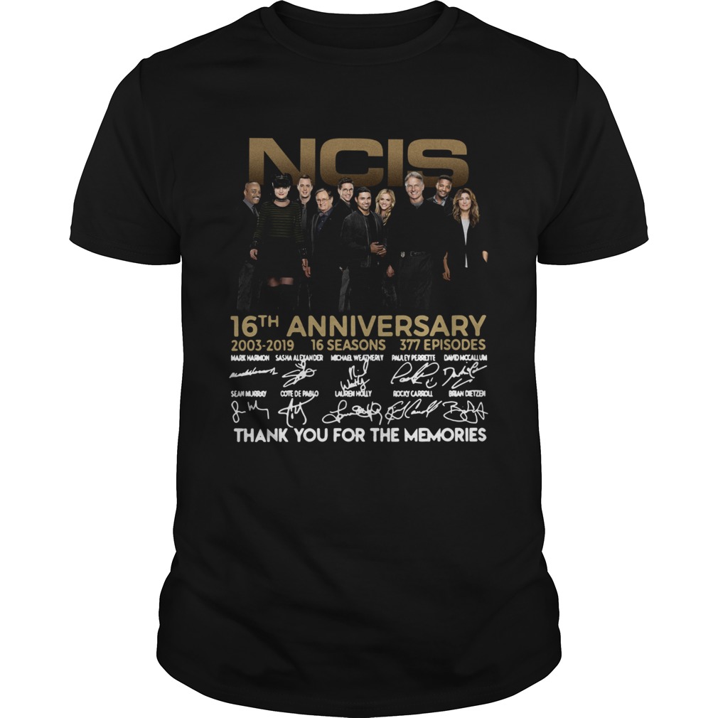 16th Anniversary 2003 2019 Signature Thank You For The Memories shirt 16th Anniversary 2003 2019 Signature Thank You For The Memories shirt