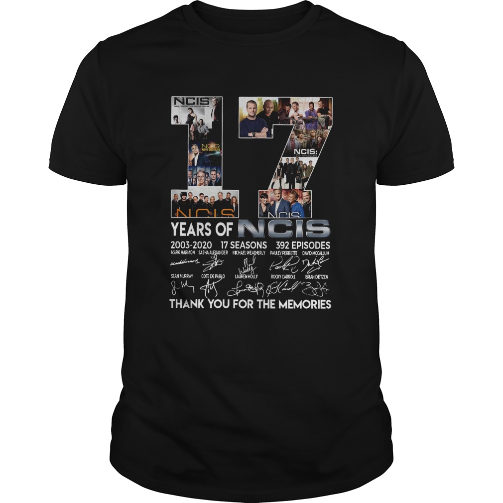 17 Years Of NCIS Thank You For The Memories shirt 17 Years Of NCIS Thank You For The Memories shirt