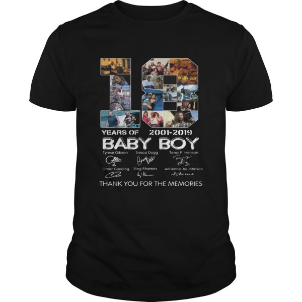 18 Years Of Baby Boy 2001 2019 Thank You For The Memories Movie Fans Cast Signatures Shirts