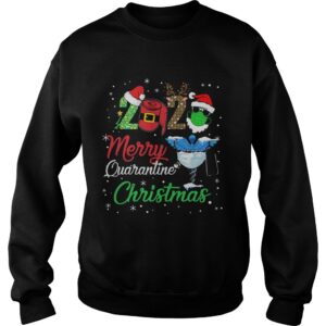 2020 Merry Quarantine Christmas Nurse Face Mask Gift shirt 3