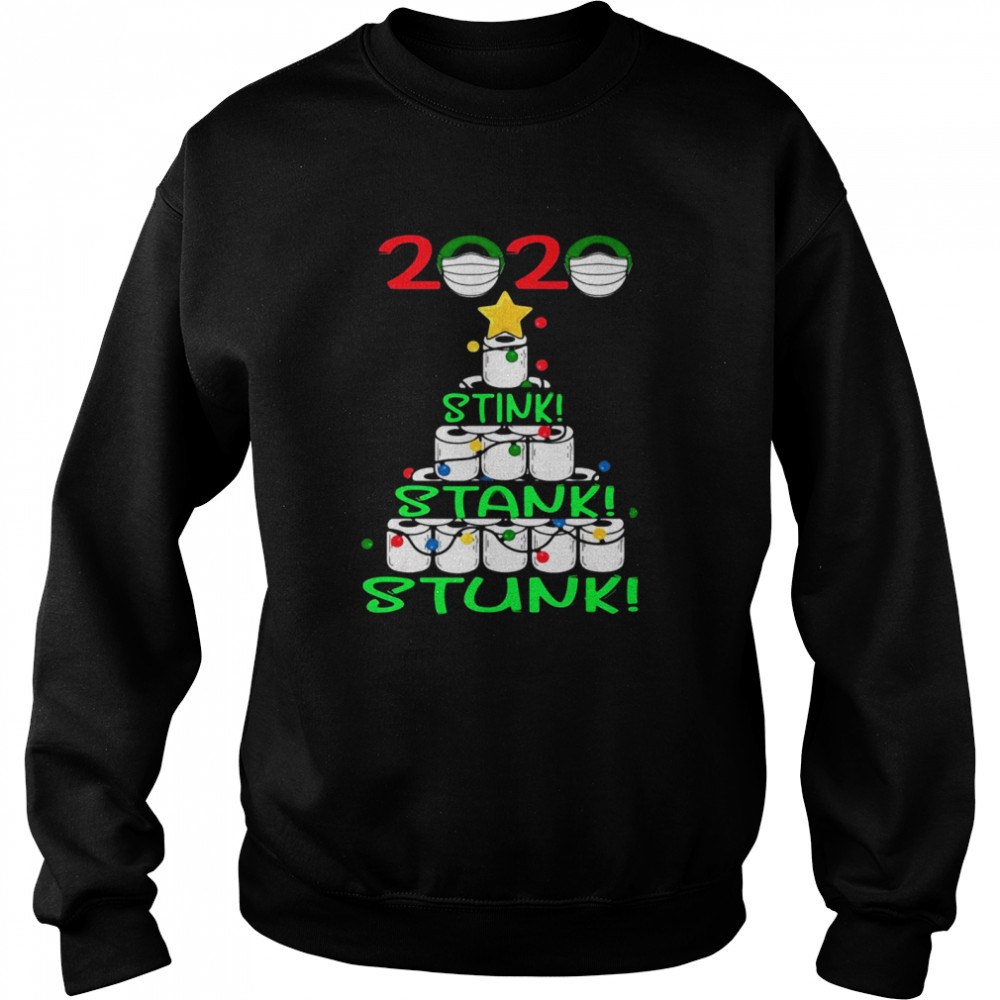 2020 Stink Stank Stunk Funny Quarantine Ugly Christmas Tree shirt 2020 Stink Stank Stunk Funny Quarantine Ugly Christmas Tree shirt
