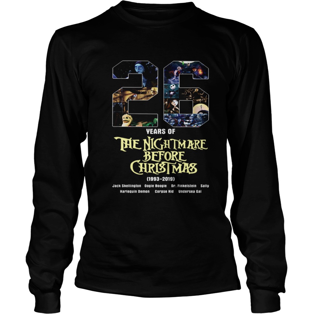 26 Years of The Nightmare Before Christmas 1983 2019 t-shirt 26 Years of The Nightmare Before Christmas 1983 2019 t-shirt