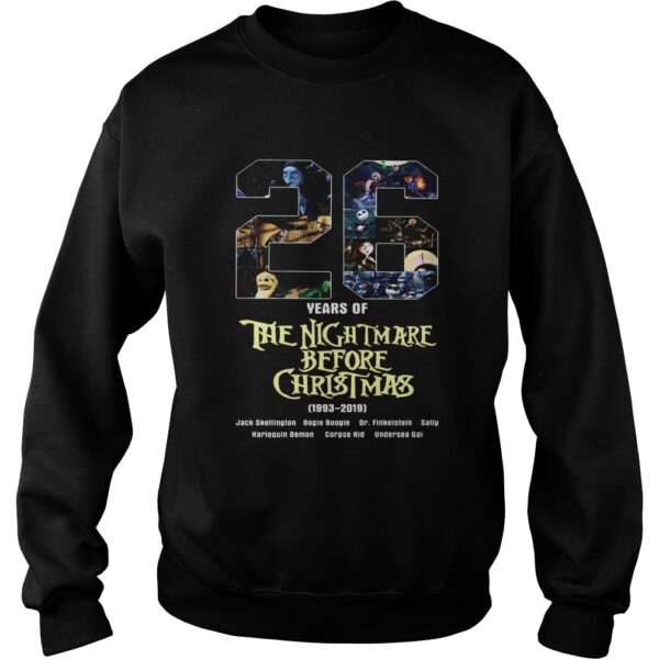 26 Years of The Nightmare Before Christmas 1983 2019 t-shirt