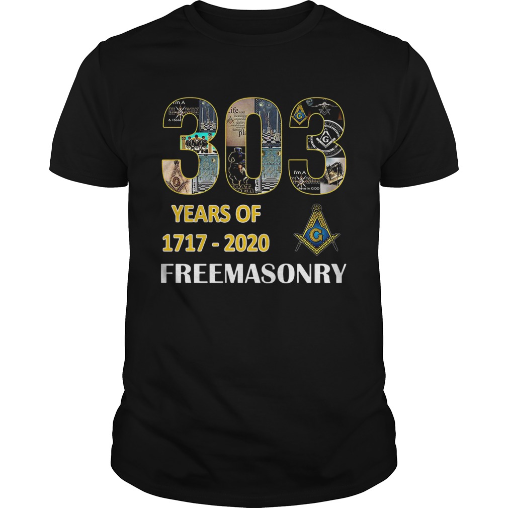 303 Years Of Freemasonry 1717 2020 shirt 303 Years Of Freemasonry 1717 2020 shirt