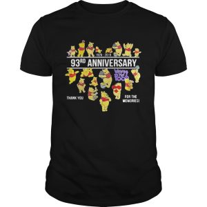 3rd anniversary Winnie the Pooh thank you for the memories t-shirt
