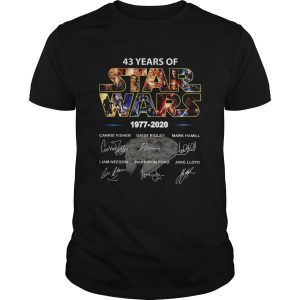 43 Years Of Star War 1977 2020 Signatures shirt