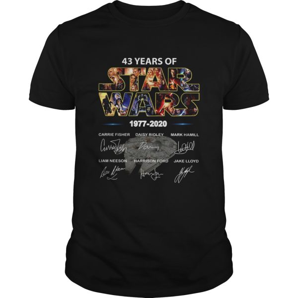 43 Years Of Star War 1977 2020 Signatures shirt