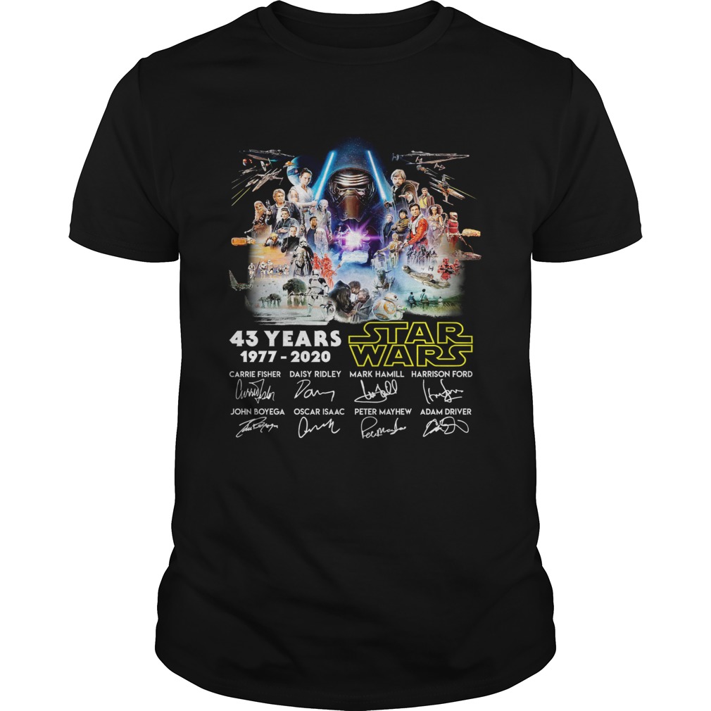 43 Years Star Wars 19772020 Characters Signature shirt 43 Years Star Wars 19772020 Characters Signature shirt