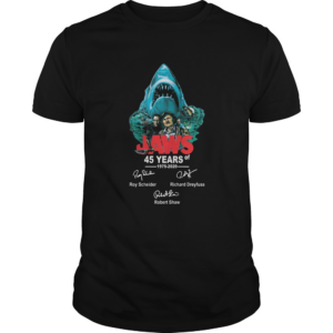 45 years of Jaws 1975 2020 signatures shirt