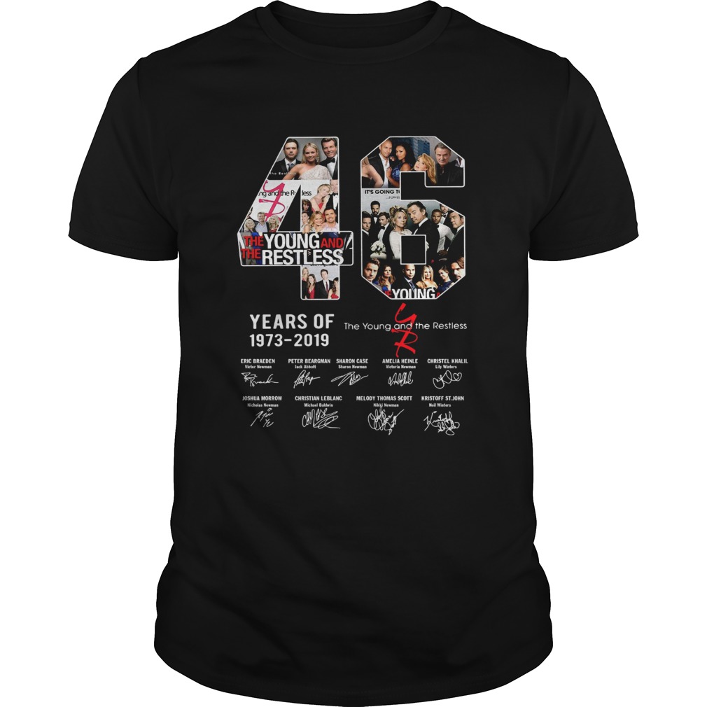 46 years of 1973 2019 the Young and the restless signature shirt 46 years of 1973 2019 the Young and the restless signature shirt