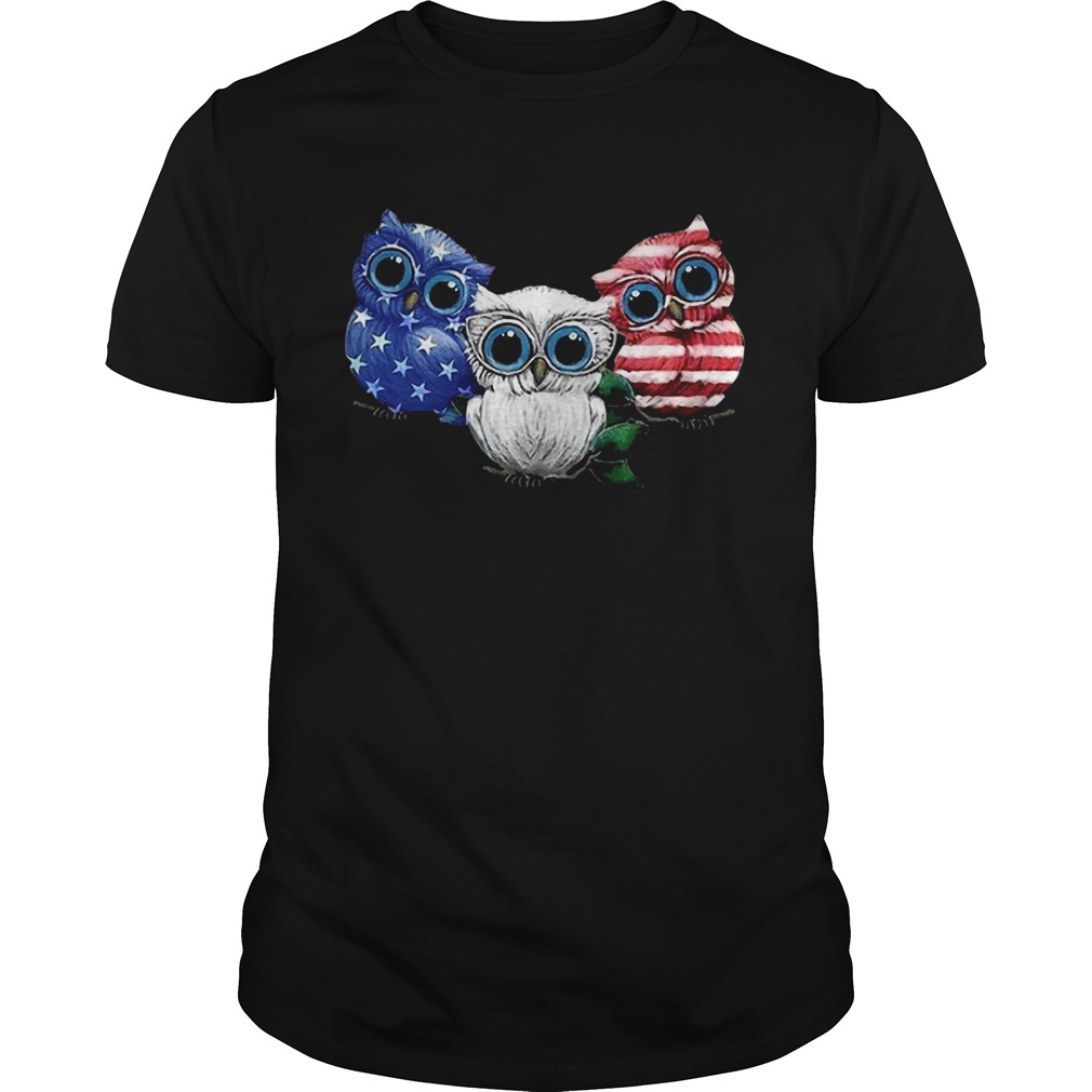 4th July Three Owl American Flag shirt 4th July Three Owl American Flag shirt