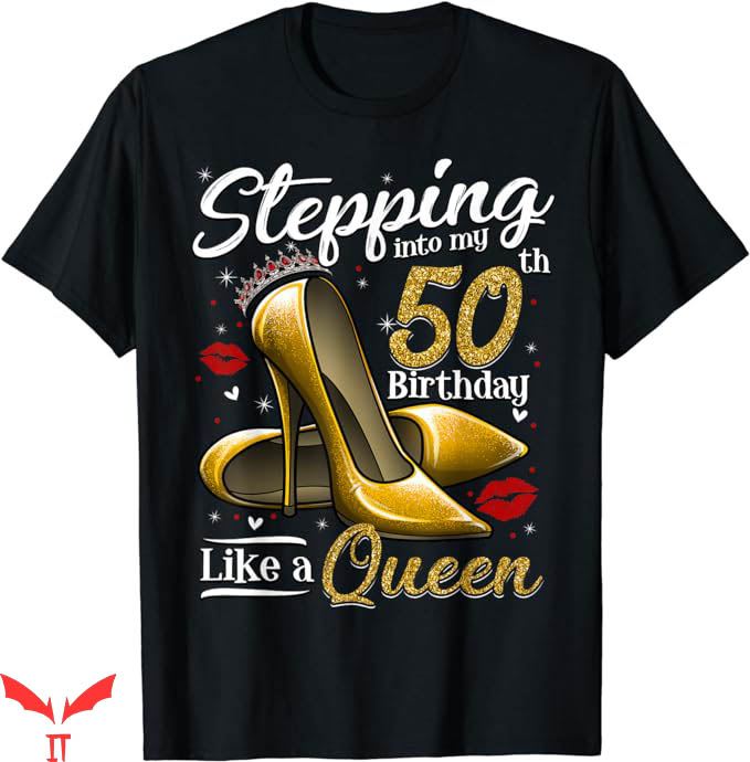 50 And Fabulous T-Shirt Golden High Heels Stepping Trending 50 And Fabulous T-Shirt Golden High Heels Stepping Trending