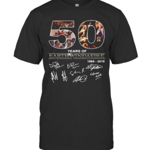 50 Years Of Earth Wind And Fire 1969 2019 Signatures T-Shirt