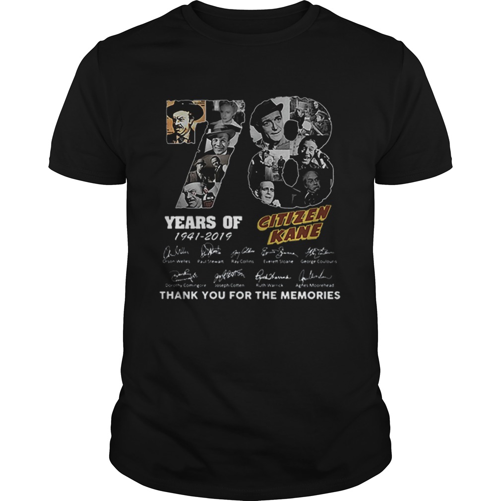 78 Years Citizen Kane Thank You For The Memories shirt 78 Years Citizen Kane Thank You For The Memories shirt