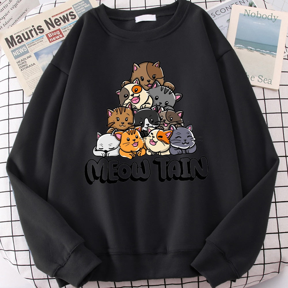 A Meow-tain of Cat Funny Cat Sweatshirt A Meow-tain of Cat Funny Cat Sweatshirt