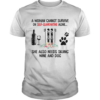 A Woman Cannot Survive On Self Quarantine Alone She Needs Wine Dog Skiing shirt