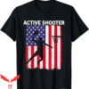 Active Shooter Basketball T-Shirt Player American Flag