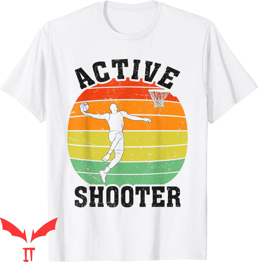 Active Shooter Basketball T-Shirt Player Retro Basket Lover Active Shooter Basketball T-Shirt Player Retro Basket Lover