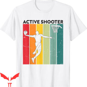 Active Shooter Basketball T-Shirt Player Vintage Sunset