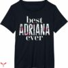 Adriana Lima T-shirt Flower Theme