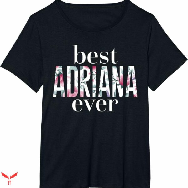 Adriana Lima T-shirt Flower Theme
