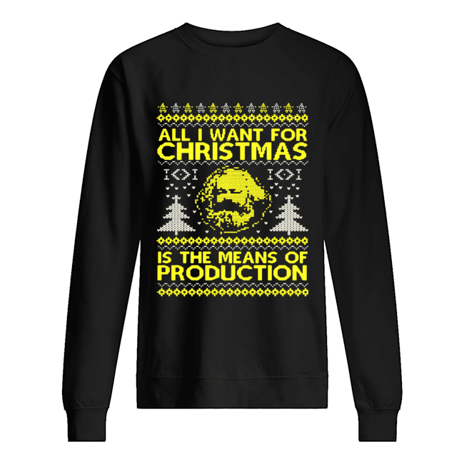 All I Want For Christmas Is The Means Of Production Ugly Christmas Shirt All I Want For Christmas Is The Means Of Production Ugly Christmas Shirt