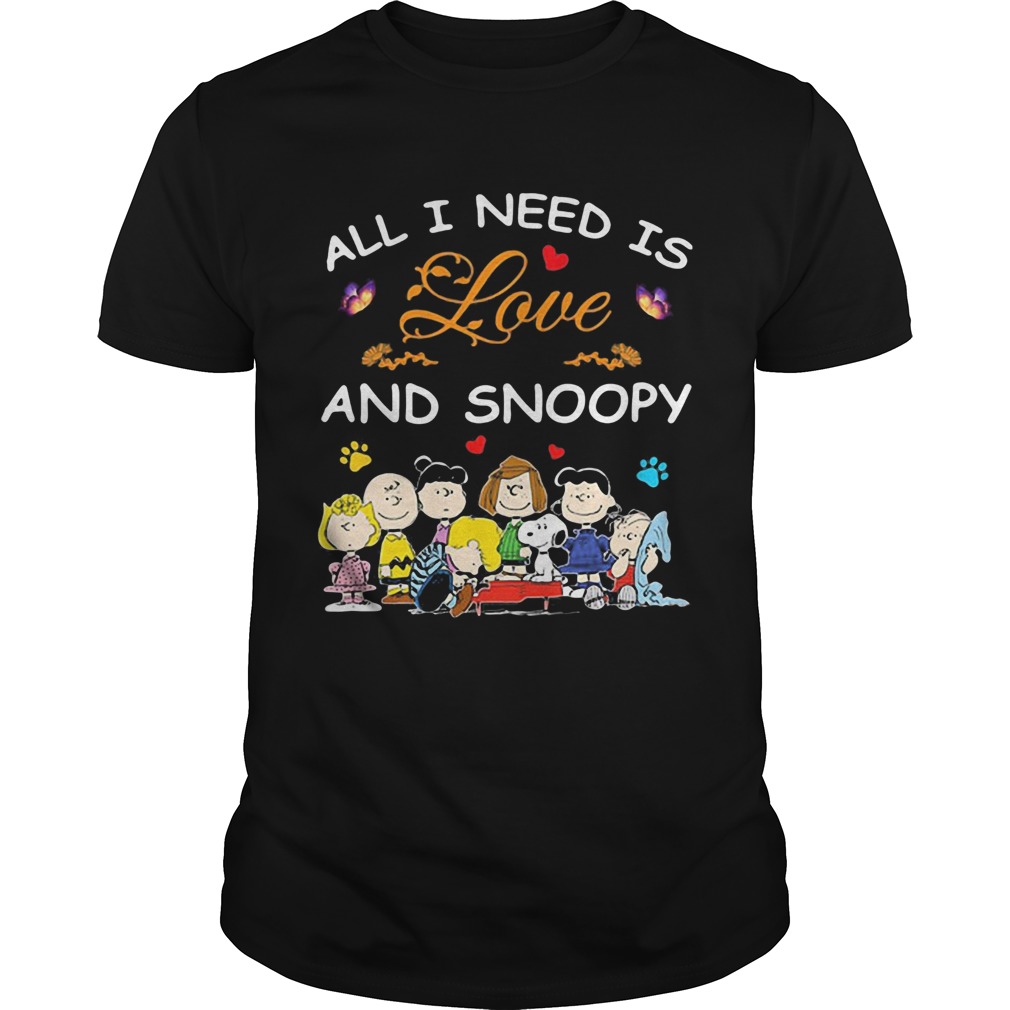 All i need is love and snoopy peanuts butterfly heart shirt All i need is love and snoopy peanuts butterfly heart shirt