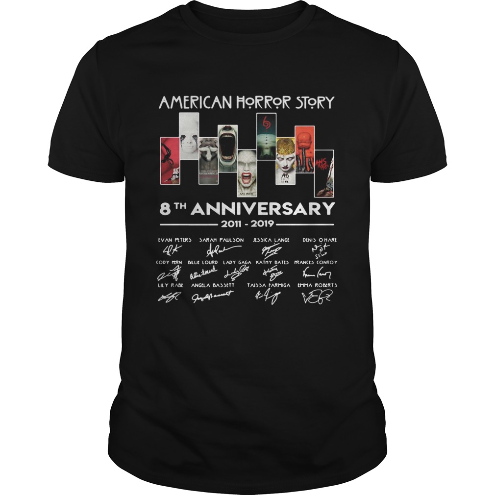 American Horror Story 8th anniversary signature shirt American Horror Story 8th anniversary signature shirt