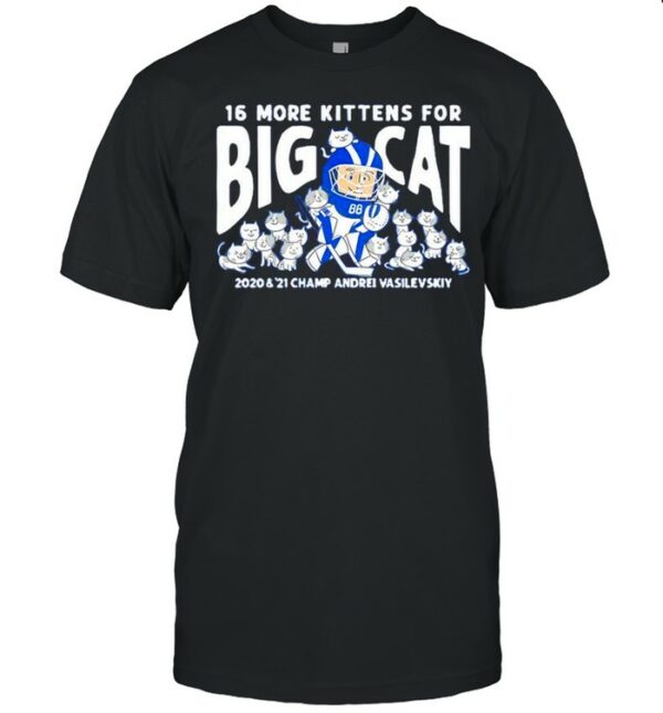 Andrei Vasilevskiy 16 more kittens for big cat chammp shirt