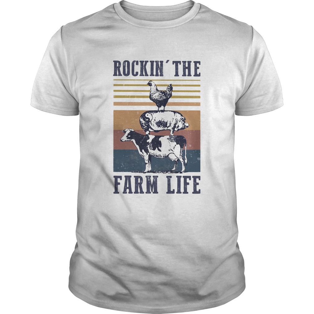 Animal Rockin the farm life vintage shirt Animal Rockin the farm life vintage shirt