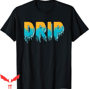 Aqua 5 T-Shirt Drip Dripping Blue Yellow Matching