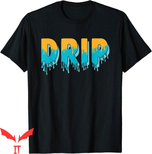 Aqua 5 T-Shirt Drip Dripping Blue Yellow Matching