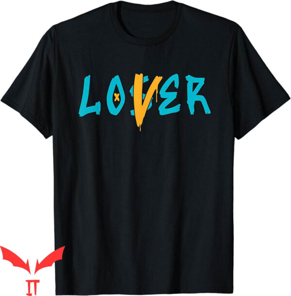 Aqua 5 T-Shirt Loser Lover Drip Retro Blue Yellow