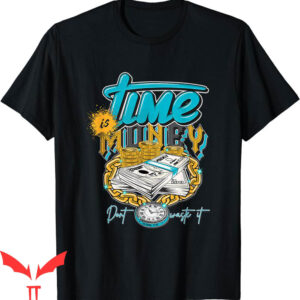 Aqua 5 T-Shirt Time Is Money Yellow Green Blue Retro