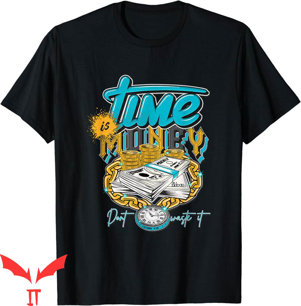 Aqua 5 T-Shirt Time Is Money Yellow Green Blue Retro Aqua 5 T-Shirt Time Is Money Yellow Green Blue Retro