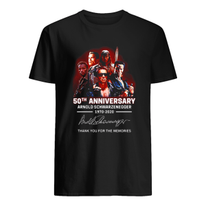 Arnold Schwarzenegger 50th anniversary 1970 – 2020 thank you for the memories shirt