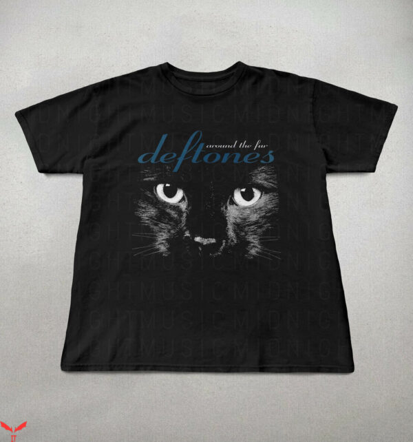 Around The Fur T-Shirt 90s NuMetal Deftones Cat TShirt Music