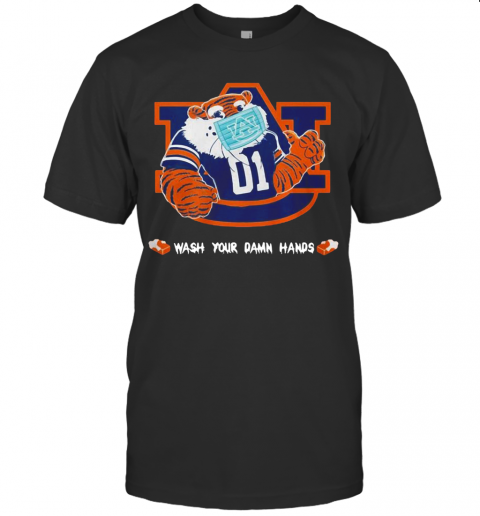 Auburn Tigers Face Mask Wash Your Damn Hands T-Shirt Auburn Tigers Face Mask Wash Your Damn Hands T-Shirt