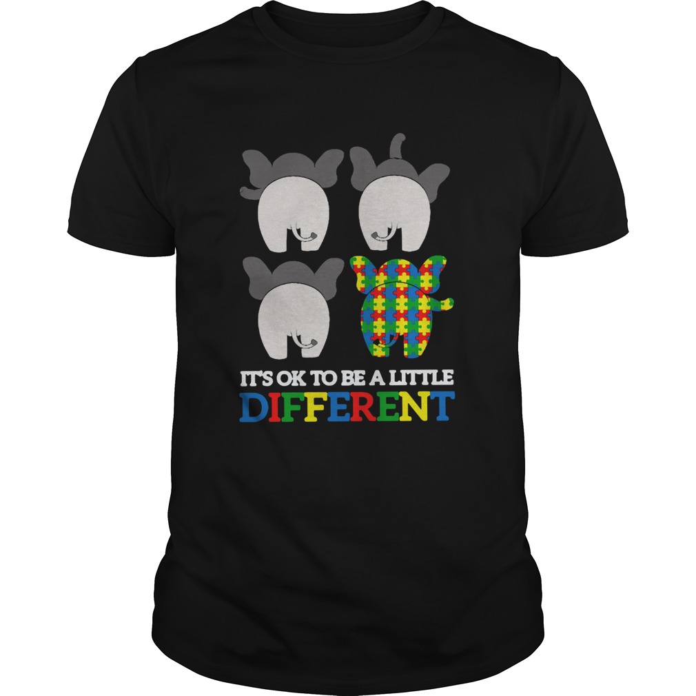 Autism Elephant Its Ok To Be A Little Different shirt Autism Elephant Its Ok To Be A Little Different shirt