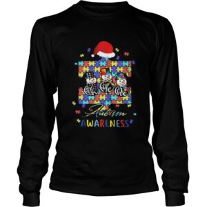Autism awareness Faith Hope Love Snowman shirt