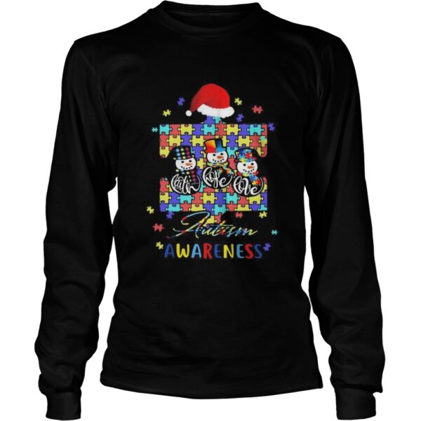 Autism awareness Faith Hope Love Snowman shirt