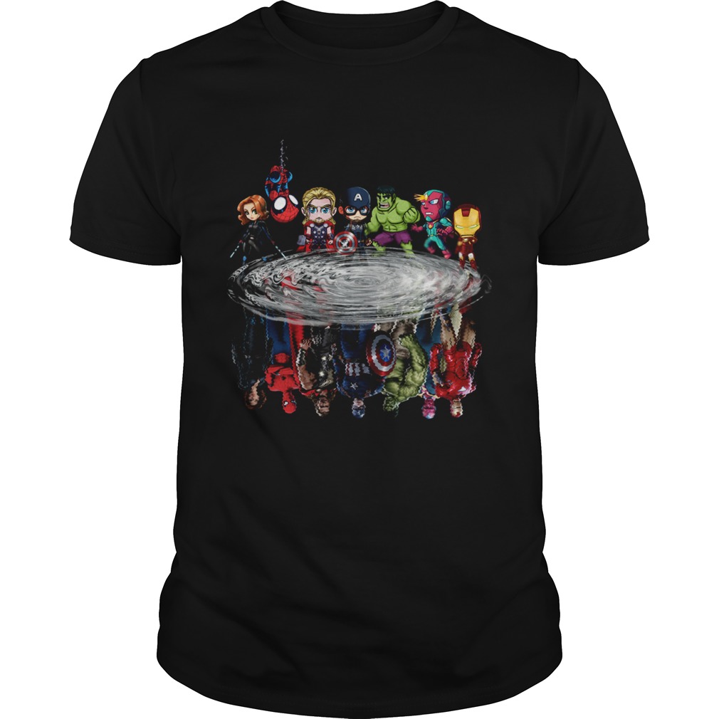 Avengers Chibi water reflection shirt Avengers Chibi water reflection shirt