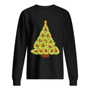 Avocado Christmas Tree Funny Vegan Green Guac Gift shirt
