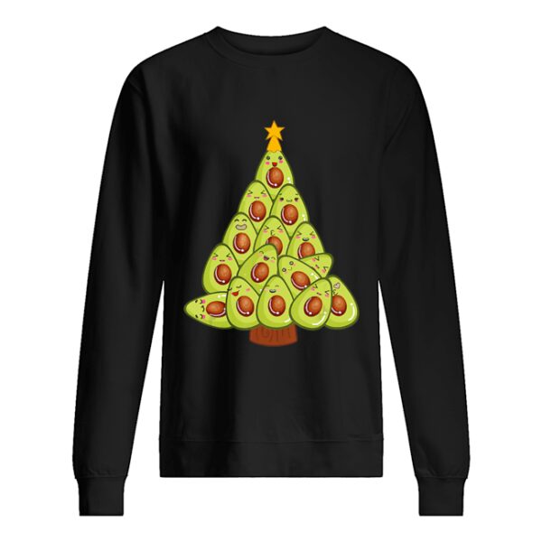 Avocado Christmas Tree Funny Vegan Green Guac Gift shirt
