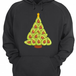 Avocado Christmas Tree Funny Vegan Green Guac Gift shirt 3
