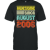 Awesome since august 2006 vintage 13th birthday shirt