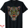 Aztec Western T-Shirt Jaguar Head Art Huichol Face Trending