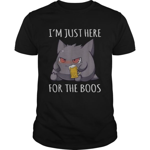 Baby Gengar drink beer I&#8217m just here for the boos shirt