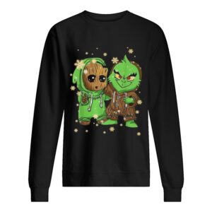 Baby Groot and Grinch Christmas shirt