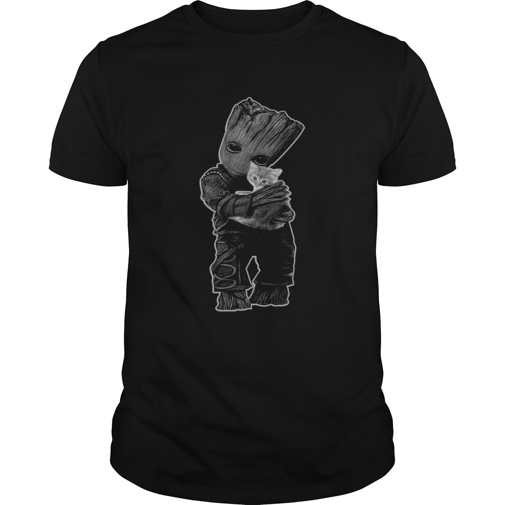 Baby Groot hug Cat shirt Baby Groot hug Cat shirt